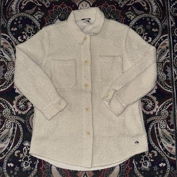 The North Face Women’s Ladies Wooly Harrison Shacket Fleece Coat Jacket Size M - Picture 1 of 7